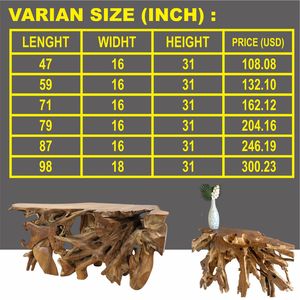 TEAK ROOT CONSOLE <b>TABLE</b> (CARVED) - Product Image 2