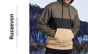 Vente Flash : Sweat à Capuche Homme Personnalisé, Style Panneaux, Léger, 100% Coton, Uni, Fermeture Éclair, Qualité Premium, Confortable, Collection Printemps - Product Image 6
