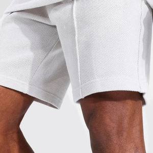 Conjunto de Camisa y Pantalones Cortos de Verano para Hombre, Uso Diario, 100% Algodón, Transpirable, Tejido de Punto, Dos Piezas, Ropa Urbana - Product Image 4