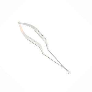 Micro-ciseaux manuels en acier de haute qualité, lames angulées, pointe courbée, acier inoxydable, usage chirurgical, certifiés CE ISO par Grip Surgical - Product Image 2