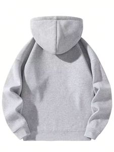 Sweat à capuche zippé pour homme, style moderne, décontracté, en tissu polaire doux, coupe ample, pour l'extérieur - Product Image 6