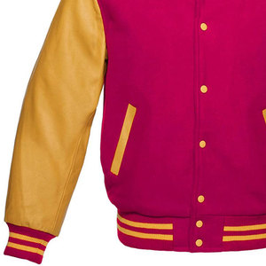 <b>Leather</b> Sleeve Baseball Varsity <b>Jacket</b> Baseball Letterman Varsity Bomber <b>Jacket</b> PU Baseball Varsity <b>Jacket</b> Men Casual - Product Image 2