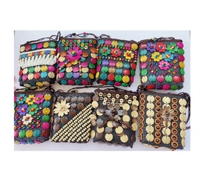 Bolsa de cáscara de coco redonda de fabricación de Vietnam con ASA/bolsa de cáscara de coco Natural para artesanías de regalo de recuerdo de verano de playa - Product Image 4