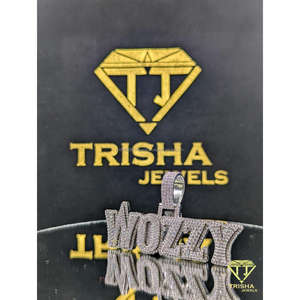 Colgante Personalizado con Nombre 'WOZZY' con Incrustaciones de Diamantes Moissanite VVS, Plata de Ley 925, Joyería Hip Hop con Letras Personalizadas - Product Image 3