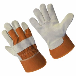 Guantes de Trabajo de Cuero Completos, Rojos y Blancos, Protección para Exteriores, Unisex, para Todas las Estaciones - Product Image 4