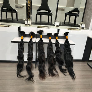 For UN Wafted Indian Raw Bulk Virgin <b>Hair</b> Extensions for <b>Braiding</b> Cuticle Aligned Remy <b>Hair</b> Weaving High Quality Human <b>Hair</b> - Product Image 1