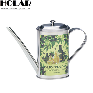[Holar] Taiwan Made High Quality Oval Shaped Stainless Steel Olive Oil Dispenser for Kitchen - Product Image 1