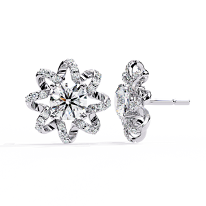 Pendientes de Lujo con Moissanita Estrella, Corte Brillante Redondo, Engaste de Garras, Joyería de Boda para Mujer - Product Image 1