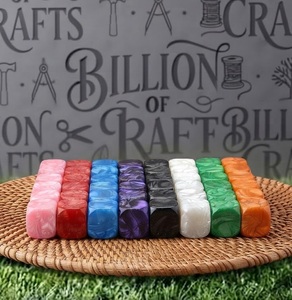 Dados de Resina de 16 mm, Multicolores, Acabado Perlado, Esquinas Cuadradas, Accesorios para Juegos de Mesa, Manualidades para Fiestas - Product Image 6