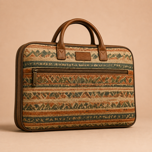Sac à dos pour ordinateur portable en toile durable, motif géométrique, sac de voyage écologique, poignée en corde, fermeture éclair, grande capacité, transport extérieur - Product Image 2
