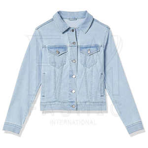 เสื้อแจ็คเก็ตยีนส์ผู้หญิงไซส์ใหญ่ แจ็คเก็ตยีนส์ถักแบบเป็นมิตรต่อสิ่งแวดล้อม แขนยาว สไตล์ลำลอง ผ้าซักได้ ปรับแต่งผ้าได้ รุ่น 2026 - Product Image 1