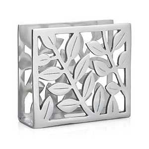 Green <b>Paper</b> Tissue Box <b>Cover</b> With White Floral Design Free Standing Napkin Holder Decorative <b>Table</b> Accessory - Product Image 3
