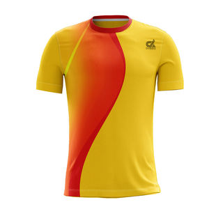 เสื้อฟุตบอลผู้ชายแบบแห้งเร็ว พร้อมปักโลโก้ 3 มิติ และพิมพ์ชื่อทีมแบบดิจิทัล ผลิตจากโพลีเอสเตอร์ 100% ชุดสำหรับฤดูร้อน - Product Image 3