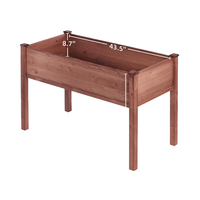 Bac à plantes contemporain en acacia/pin, durable, écologique, imperméable et résistant aux intempéries, pour jardin, vente en gros