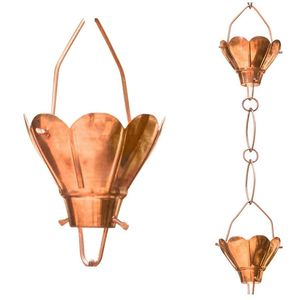 Cadena de Lluvia Decorativa de Turquesa con Diseño Acanalado, Reemplazo de Canaletas para una Drenación Exterior Elegante - Product Image 4