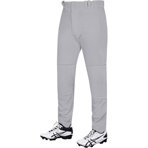 Pantalones de Béisbol Grises para Hombre, Corte Regular, Cierre de Botones, Poliéster Transpirable con Bolsillos, Ropa Deportiva para Adultos - Product Image 1