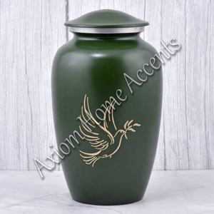 Modern Aluminum Cremation Urn With Detailed Artwork a Beautiful <b>Memorial</b> Keepsake by Axiom Home Accents - Product Image 5