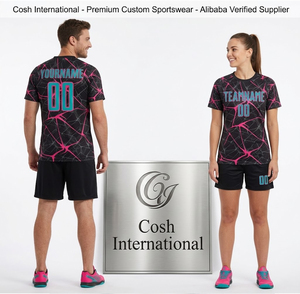 Conjunto Deportivo de 2 Piezas para Entrenamiento de Equipo, Sublimado, Transpirable, con Camiseta de Manga Corta y Pantalones Cortos |    Conjunto Deportivo Personalizado con Logotipo para Hombre - Product Image 1