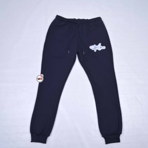 MRI Navy Blue Full Length <b>Joggers</b> Embroidered Logo Drawstring Waist Casual Pants Breathable Wholesale Regular Fit Autumn Wear - Product Image 1