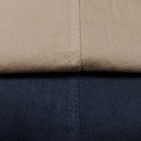 Tissu sergé super extensible et lourd 330 g/m² en fil slub RHT, finition plate pour femmes et hommes, en stock, fil 14x14