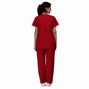 Conjunto de uniformes personalizados para esteticistas: Elegantes uniformes de spa y salón, OEM, para mujer, uniformes médicos tejidos para hospital, con detección de agujas. - Product Image 2
