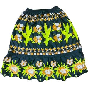 Personalizado algodón hasta el suelo Casual falda de las mujeres bordadas lindo estampado cinturón botón OEM personalizable - Product Image 4