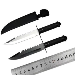 Couteau tactique de forêt Bushcraft à lame fixe avec poignée en PP TPR TPE noir robuste et trou pour cordon – Vente chaude - Product Image 1