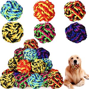 Corde à mâcher en coton nouée de qualité supérieure pour chiens, jouet de nettoyage dentaire et d'entraînement pour chiots et chiens, simple, en PU, vente en gros - Product Image 5
