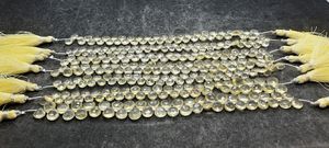 Cuentas de Cuarzo Limón Natural AAA, Facetadas en Forma de Corazón, 7-8MM, Hilo de 8 Pulgadas, Cuentas de Cuarzo Limón Natural al por Mayor - Product Image 3