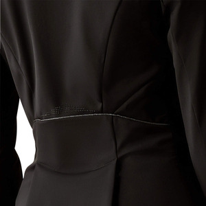 Veste d'équitation pour femmes, noire, manches longues, pour saut d'obstacles, avec trois boutons et poches à rabat - Product Image 2