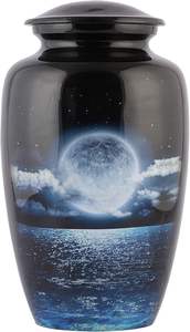 Urne funéraire pour cendres humaines taille adulte, fabriquée en aluminium léger. Urne commémorative en aluminium de qualité supérieure, conçue pour l'intérieur. - Product Image 4