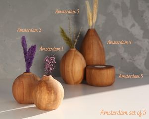 Juego de Jarrones Minimalistas, Jarrón para Flores, Regalo para Recién Casados, Decoración de Madera Hecha a Mano para el Hogar, Regalo de Cierre para Compradores, Regalo para el Primer Hogar, Regalo para Agentes Inmobiliarios - Product Image 3