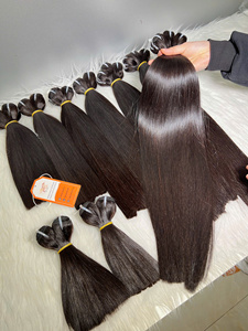 ผมต่อชาวเวียดนามผมมนุษย์ผมตรงกระดูกสีดำธรรมชาติพร้อมส่ง - Product Image 5