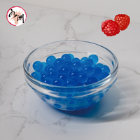Blauwe Framboos Premium Halal Gecertificeerd 3,4KG Fles Sprankelende Boba Klaar om te Eten Juice Ballen