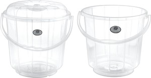 Cubo de Plástico Transparente con Tapa - Product Image 2