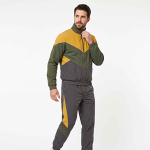 High Quality Lightweight Polyester <b>Wind</b> <b>Breaker</b> Tracksuit Men's Solid Color Nylon Sweatshirt Set Casual for Autumn - Product Image 3