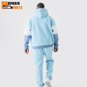 Ensemble survêtement homme hiver 2 pièces de haute qualité : pantalon de jogging ample et sweat à capuche surdimensionné personnalisé en molleton épais - Product Image 4