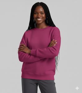 Customized Front Logo Women's Winter Mock <b>Neck</b> <b>Light</b> Weight Oversized Relaxed Fit Long Sleeve Pullover Sweatshirt - Product Image 4