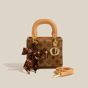 Luxury Designer Brand Letter Zipper <b>Square</b> Shape Daily Bag Vintage Women Classic Versatile Crossbody Handbag with Logo - Product Image 6