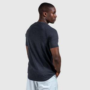 Camiseta Deportiva Transpirable de Manga Corta para Hombre, de Secado Rápido, Color Sólido, Cuello Redondo, Informal, para Verano - Product Image 3