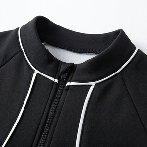 Mens <b>Compression</b> Jersey Full Zip Long Sleeve Rash Guard Slim Fit Moisture Wicking Breathable Printed Sports Set - Product Image 3