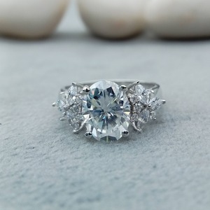 Customizable Trendy Design Solitaire Engagement Wedding <b>Ring</b> 100% VVS Moissanite 925 Sterling & 14K/18K <b>Gold</b> with Diamond Gift - Product Image 1