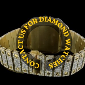 Reloj de Hombre de Alta Gama con Esfera Cuadrada de 41 mm Chapada en Oro, Diseño Único con Números Árabes, Estilo Hip Hop, Colección de Marca - Product Image 4