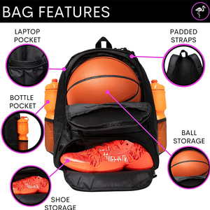 Customized Basketball <b>Backpack</b> with Logo Sports Team Waterproof Casual School Sublimation Football Basketball Bag - Product Image 3