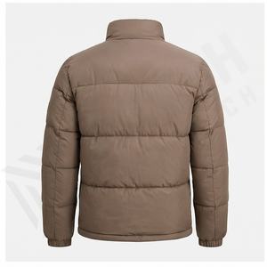 2025 invierno Unisex chaqueta acolchada de gran tamaño cuello redondo acolchado frente impermeable respetuoso con el medio ambiente transpirable Parka de lona para hombres y mujeres - Product Image 3
