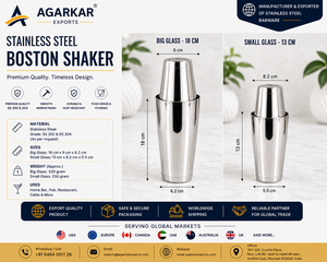 Coctelera Boston de Acero Inoxidable Personalizada al por Mayor, AECS/201S, 1000 ml, Juego de 2 Piezas para Mezclar Cócteles en Casa, Bar o Pub - Product Image 5