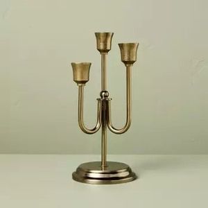 เชิงเทียนทองเหลืองสามแขนสำหรับตกแต่งบ้าน - Product Image 5