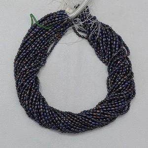 Perles d'eau douce naturelles noires arc-en-ciel de 3 mm 4 mm, forme de riz, perles en vrac, collier de perles certifié, bracelet, bijoux perlés faits à la main - Product Image 1