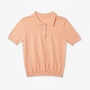 Tela antiarrugas 100% acrílica, ropa de punto para adultos, Vietnam ODM y OEM, camisa polo de punto de color sólido informal. - Product Image 2