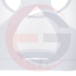 เสื้อชั้นในกีฬาโยคะแบบ Racerback คอวี สำหรับผู้หญิง ขายส่ง รองรับทรงได้ดี เป็นมิตรกับสิ่งแวดล้อม ระบายอากาศได้ดี ผลิตจากผ้าสแปนเด็กซ์/โพลีเอสเตอร์ ดีไซน์ไร้ตะเข็บ - Product Image 3